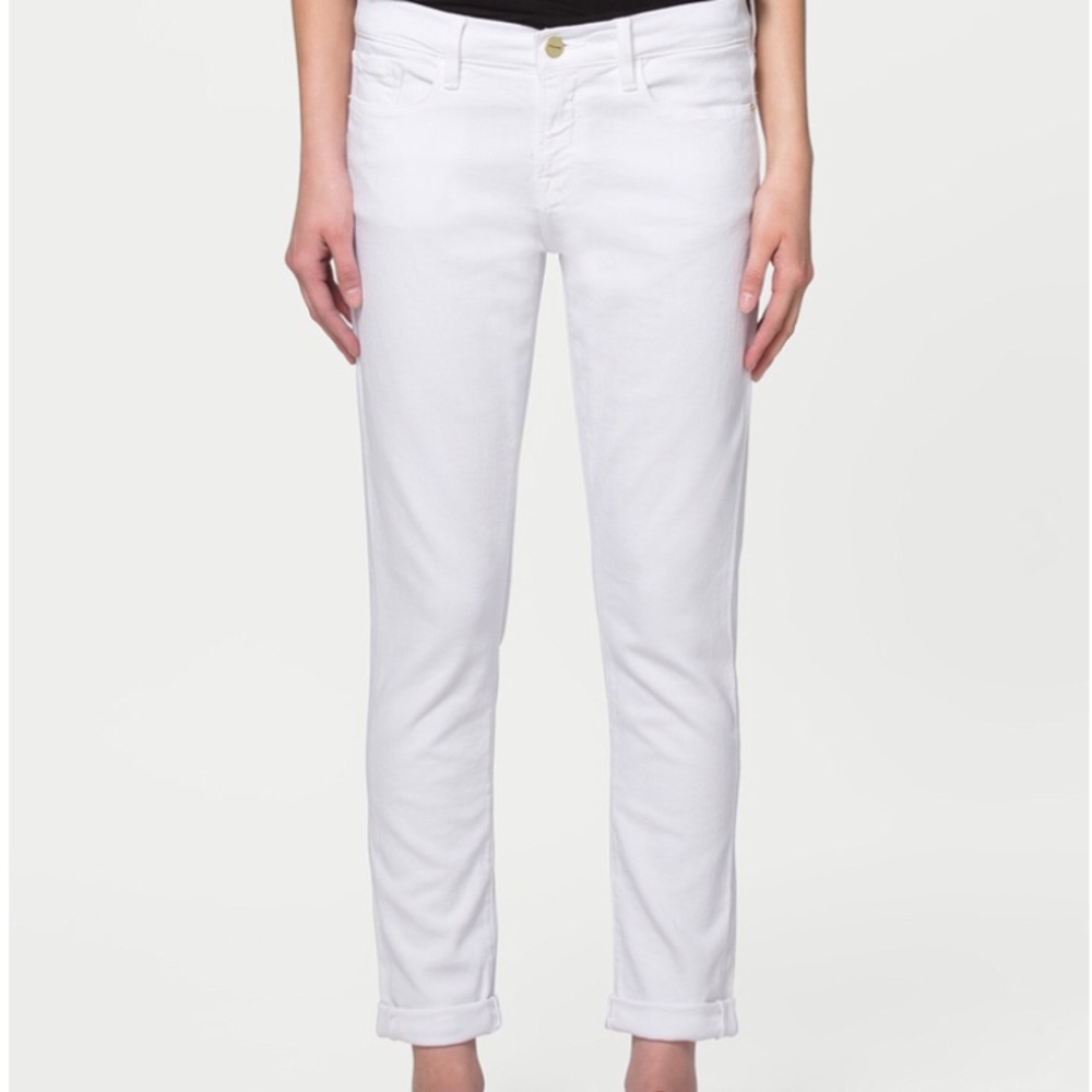 Frame Denim Blanc Le Garçon Jeans.